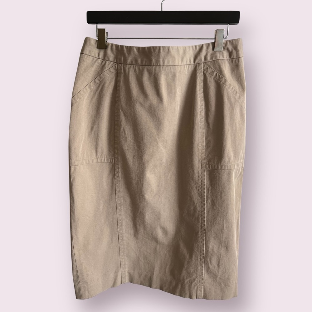 Body By Victoria Elegant Tan Women's Pencil Skirt - Size 2